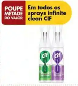 Pingo Doce Em todos os sprays infinite clean CIF promoção