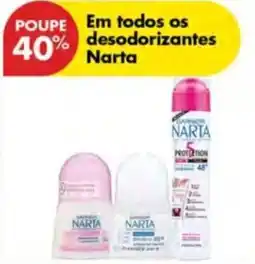Pingo Doce Em todos os desodorizantes Narta promoção