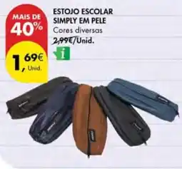 Pingo Doce estojo escolar simply em pele promoção
