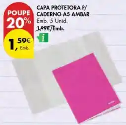 Pingo Doce Capa protetora p/ caderno a5 ambar promoção