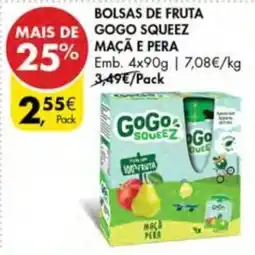 Pingo Doce Bolsas de fruta gogo squeeze promoção