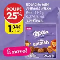 Pingo Doce Bolacha mini animals milka promoção