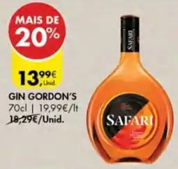 Pingo Doce gin gordon's safari promoção