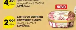 Pingo Doce carte d'or cornetto strawberry sundae promoção