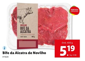 Lidl Bife da Alcatra de Novilho 400g promoção