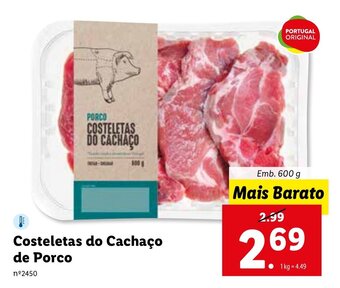 Lidl Costeletas do Cachaço de Porco 600g promoção