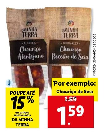 Lidl Da Minha Terra Chouriço de Seia promoção