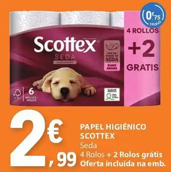 Papel higiênico scottex seda