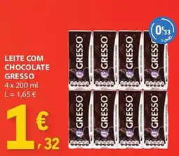 E.Leclerc Leite com chocolate gresso promoção