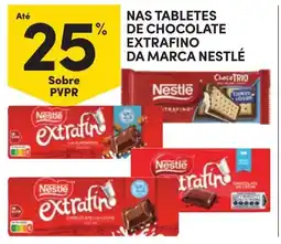 Continente Nas tabletes de chocolate extrafino da marca nestlé promoção