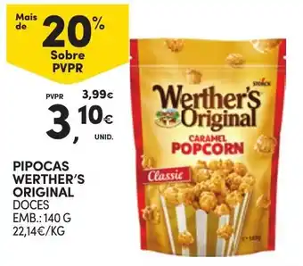 Pipocas werther's original doces