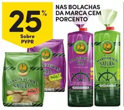 Continente Nas bolachas da marca cem porcento promoção