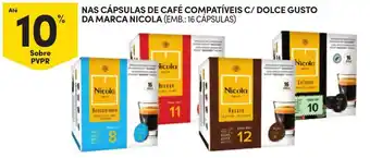 Cápsulas de café compatíveis c/ dolce gusto da marca nicola