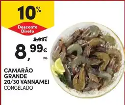 Continente Camarão grande 20/30 vannamei congelado promoção