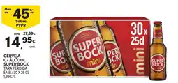 Continente Cerveja c/ álcool super bock mini promoção