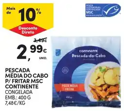 Continente Pescada média do cabo p/ fritar msc continente promoção