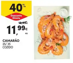 Continente Camarão 25/35 cozido promoção