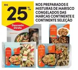 Continente Nos preparados e misturas de marisco congelados das marcas continente e continente seleção promoção