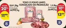 Pingo Doce Todo o polvo limpo congelado promoção