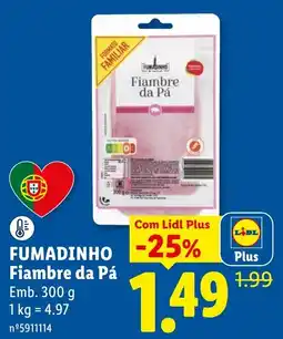 Lidl Fumadinho Fiambre da Pá promoção