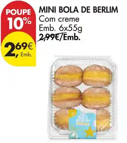 Pingo Doce mini bola de berlim com creme promoção