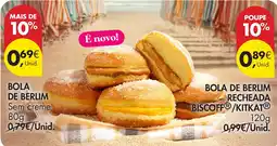 Pingo Doce Bola de berlim recheada biscoff®/kitkat® promoção
