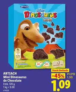 Lidl Artiach mini dinosaurus de chocolate promoção