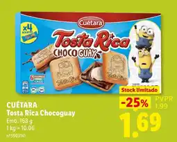 Lidl Cuétara Tosta Rica Chocoguay promoção
