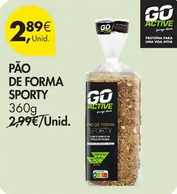 Pingo Doce Go active pão de forma sporty promoção
