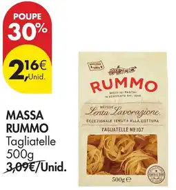 Pingo Doce Massa rummo tagliatelle promoção