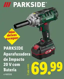 Lidl parkside apara-fusadora de impacto 20 v com bateria promoção