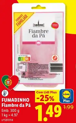 Lidl Fumadinho Fiambre da Pá promoção