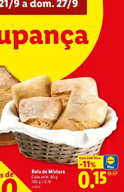 Lidl Bola de Mistura promoção