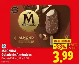 Lidl magnum gelado de amêndoas promoção
