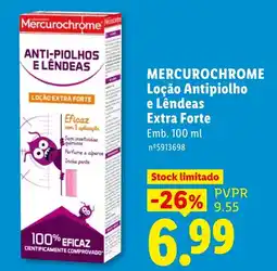 Lidl Mercurochrome loção antipiolho e lêndeas extra forte promoção