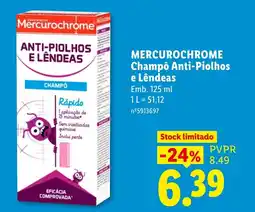 Lidl Mercurochrome champô anti-piolhos e lêndeas promoção