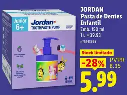 Lidl Jordan pasta de dentes infantil promoção