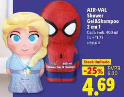Lidl air-val shower gel & shampoo promoção