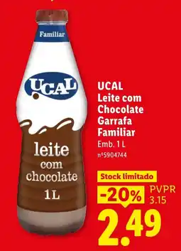 Lidl Ucal leite com chocolate promoção