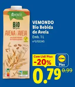 Lidl Vemondo bio bebida de aveia promoção