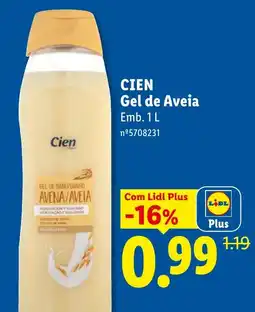 Lidl Cien gel de aveia promoção