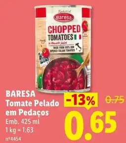 Lidl Baresa Tomate Pelado em Pedacos promoção