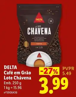 Lidl Delta café em grão lote chávena promoção