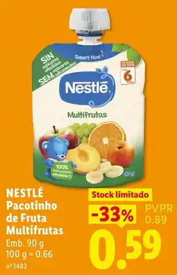 Lidl Nestlé Pacotinho de Fruta Multifrutas promoção