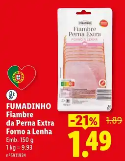 Lidl Fumadinho fiambre da perna extra forno a lenha promoção