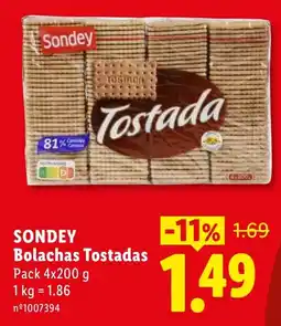 Lidl sondey bolachas tostadas promoção