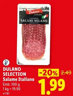 Lidl Dulano selection salame italiano promoção