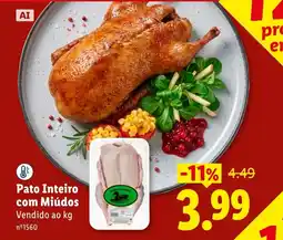 Lidl Pato Inteiro com Miúdos promoção