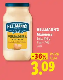 Lidl Hellmann's verdadeira maionese promoção