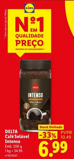 Lidl Delta café solúvel intenso promoção